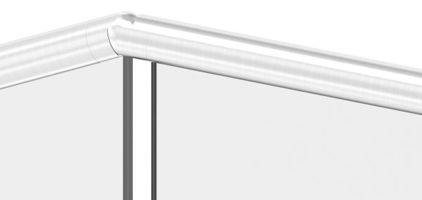 Connecteur flexible | vers le bas 25-55° | pour tube rainuré Ø 42.4 mm | V2A