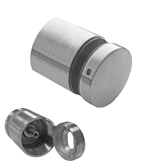 Glaspunkthalter Ø 52 mm- V2A- verstellbar- Anschluss- Flach-11-7005-A.4