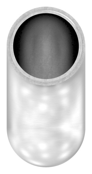 Embout 90° semi-circulaire, pour tube rond Ø 48.3x2.0 mm V2A