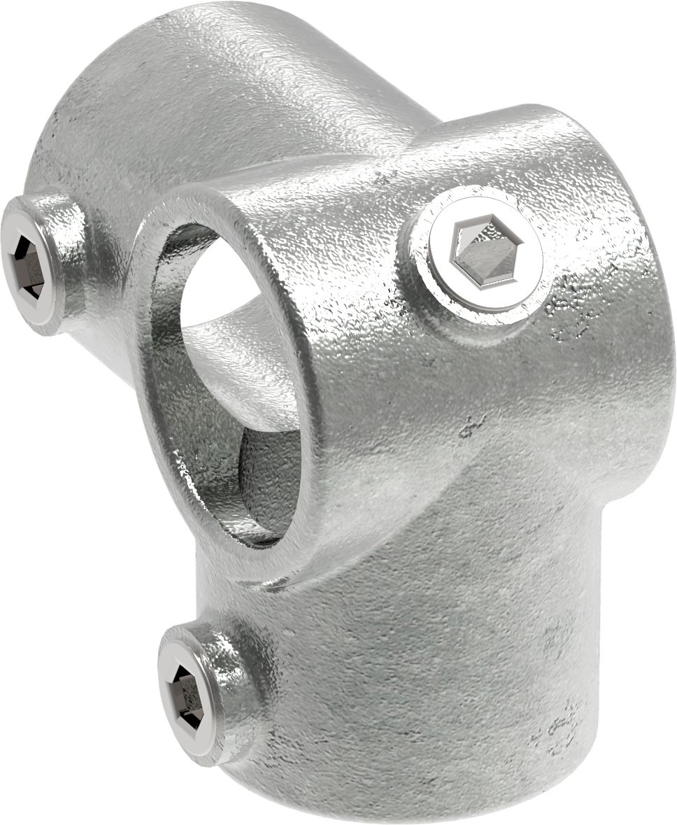 Raccord de tuyau | Pièce d'angle continue | 116T21 | 21.3 mm | 1/2" | Fonte malléable et électrozinguée