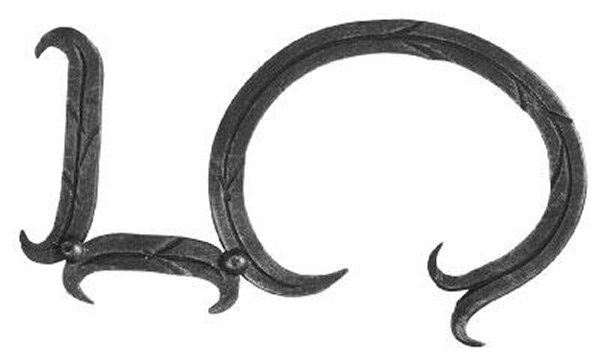 Hausnummer 5 - Abmessung 18x10 cm - Material 12x5 mm - Stahl -Roh- S235JR-30-3105.8