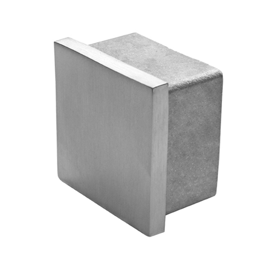 Capuchon d'insertion pour collage | pour tube : 50x50x2 mm | V2A