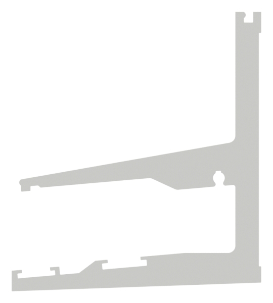 Vordachprofil Aluminium L = 3000 mm pulverbeschichtet RAL 7016-88-11VDE-3000.7016