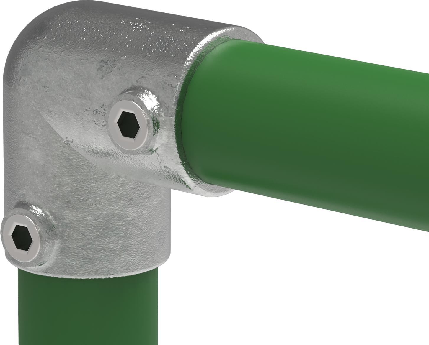 Raccord de tuyau | Coude 90° | 125T21 | 21,3 mm | 1/2" | Fonte malléable et électrozinguée