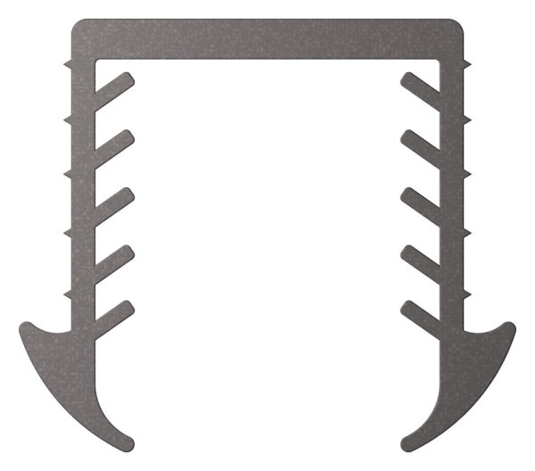 Joint de coin en verre 16.76 - 17.52mm, pour rainure 24x24mm
