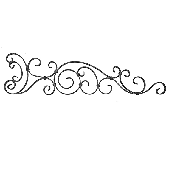Geschmiedetes Zierornament Stahl roh 1115x290 mm-89-11F95-A.4
