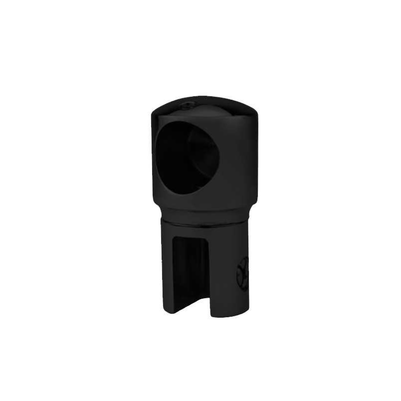 Glashalter Messing fuer Rundstab Ø 19 mm schwarz oxidiert-89-11GSBLACKZP123S-A.4