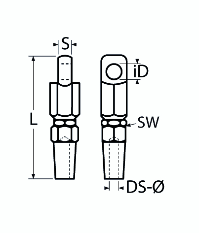 Augenterminals zur Selbstmontage fuer 4 - 8 mm Seil aus V4A Verkauf erfolgt in VPEs-66-64-411.8403