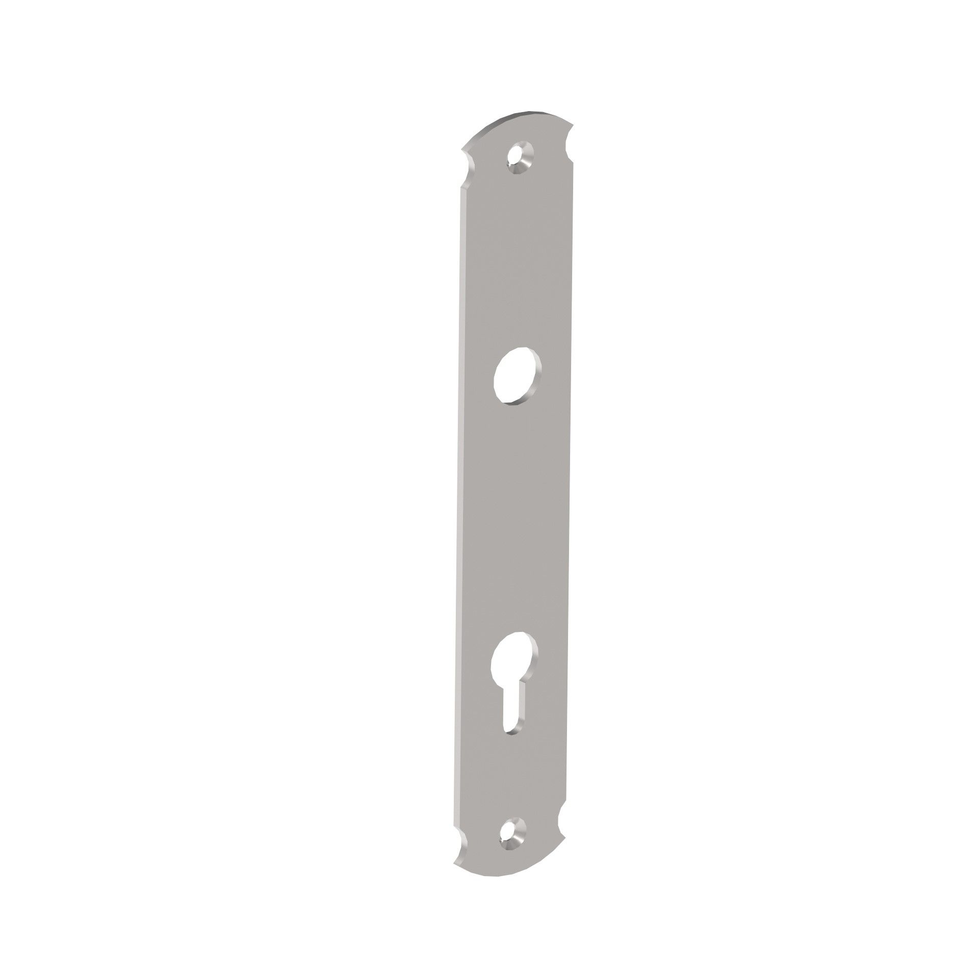 Langschild verzinkt 240x40 mm PZ 90 mm fuer Tuerdruecker Stahl-89-11D102-A.4