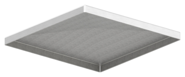Pfostenkappe Edelstahl fuer Vierkantrohr- 150x150 mm geschliffen V2A-11-2578.4