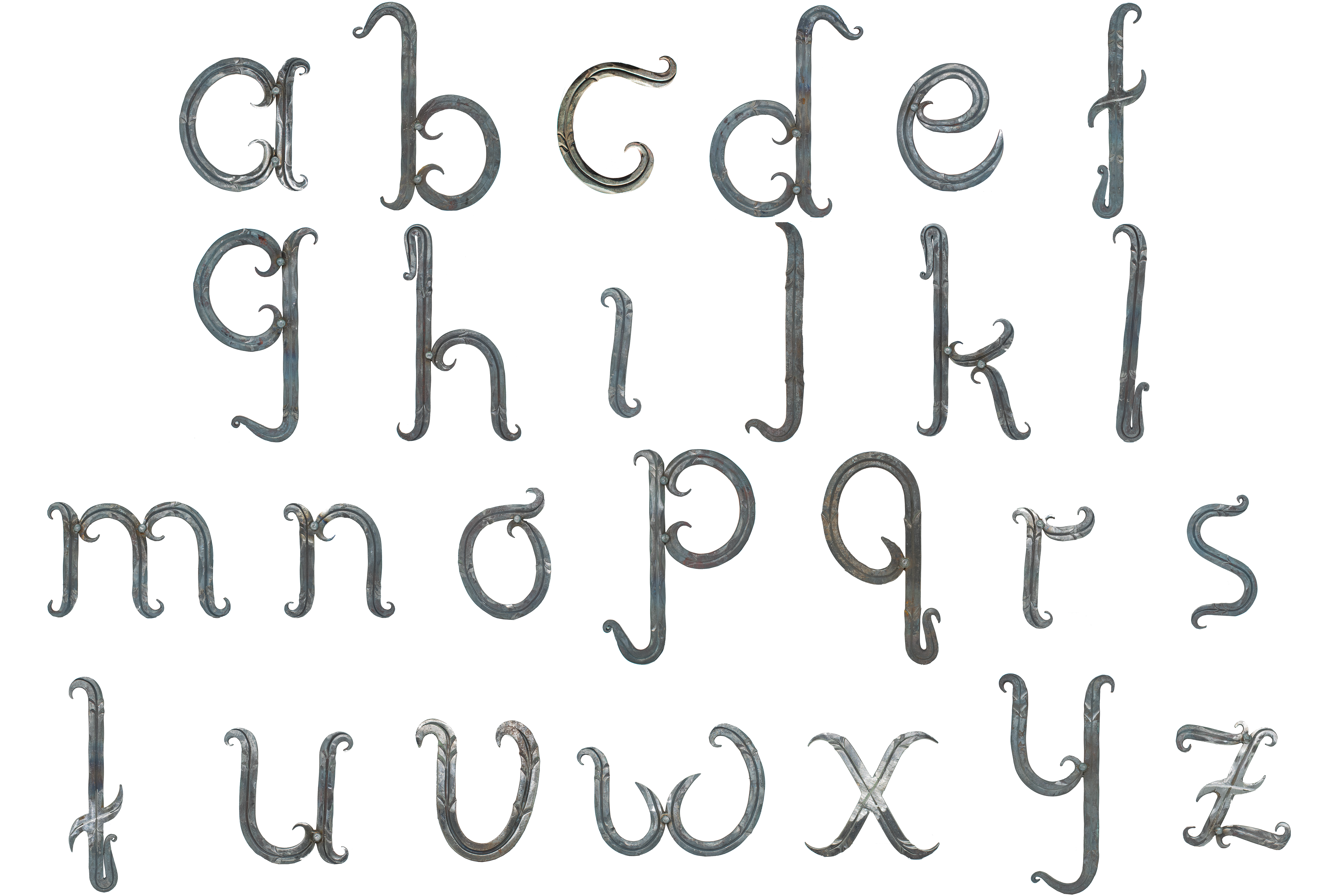 Buchstabe - a - z - Klein - Masse- 100 x 80 mm - Stahl -Roh- S235JR-30.3146