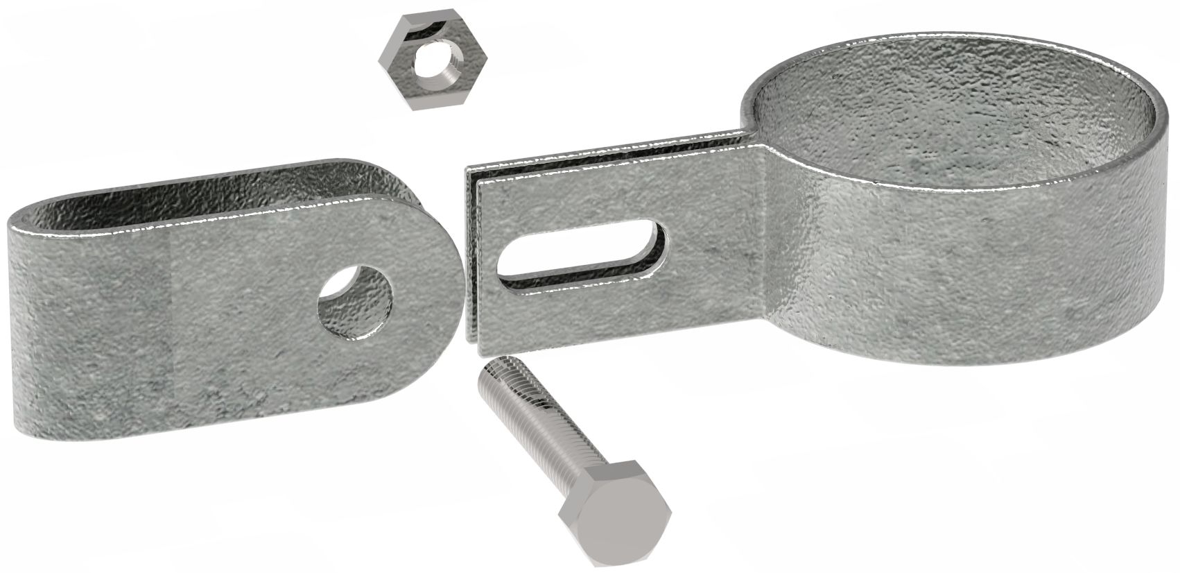 Raccord de tuyau | Support de grille simple | 170A27 | 26,9 mm | 3/4" | Fonte malléable et électrozinguée