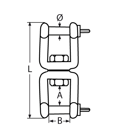 Wirbelschaekel Gabel-Gabel Laenge- 60 mm - 229 mm V4A - Verkauf in VPEs-66-64-411.8256