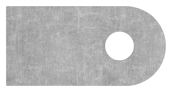 Anschweisslasche Stahl S235 50 x 25 x 6 mm Rundloch Ø 9 mm-88-1154110-ST.25