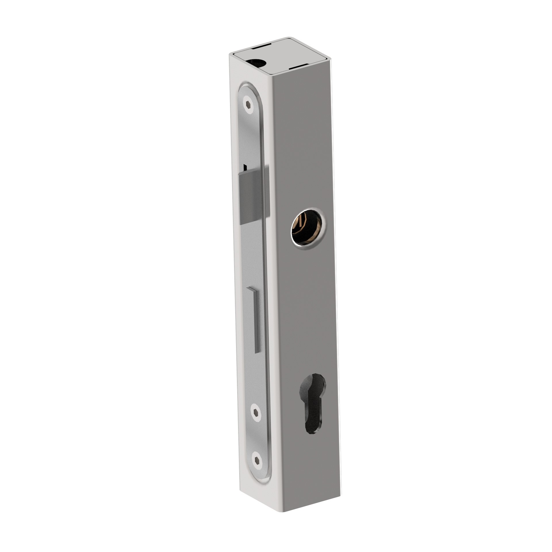 Schlosskasten-Set Stahl fuer 40x40 mm Profile- ohne Griff- roh-89-11B16040X40-A.4