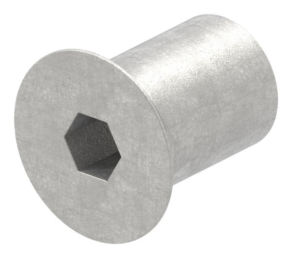 Huelsenmutter Edelstahl V2A M8x16 Senkkopf Innensechskant-88-1158382-240.8