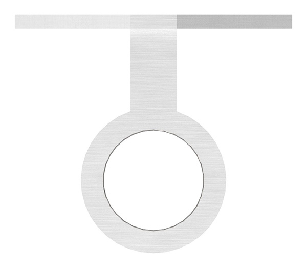Fixation murale pour tube rond Ø 42,4 mm V2A