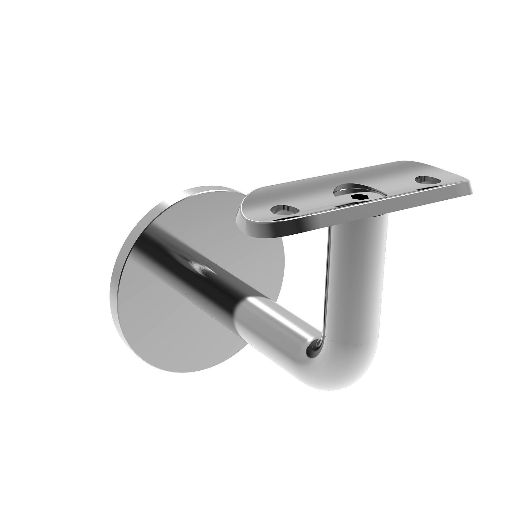Wandhandlaufhalter Edelstahl AISI 304 fuer Handlauf D 42-4 mm Glanz-89-11A0111042L-A.4