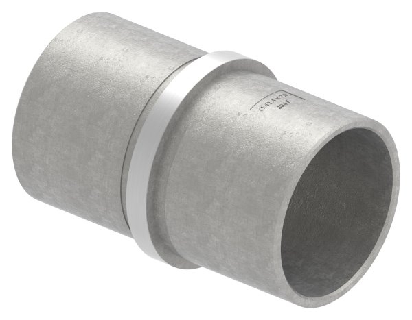 Rohrverbinder V2A Ø 42-4x2-0 mm L 65 mm mit Mittelsteg-11-3371.4