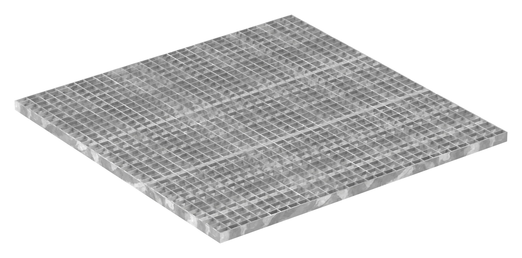 Industrie-Gitterrost - Masse- 1000x1000 mm; 30-30 mm; 30-3 mm - S235JR -St37-2- im Vollbad feuerverzinkt-21-10010030303.7