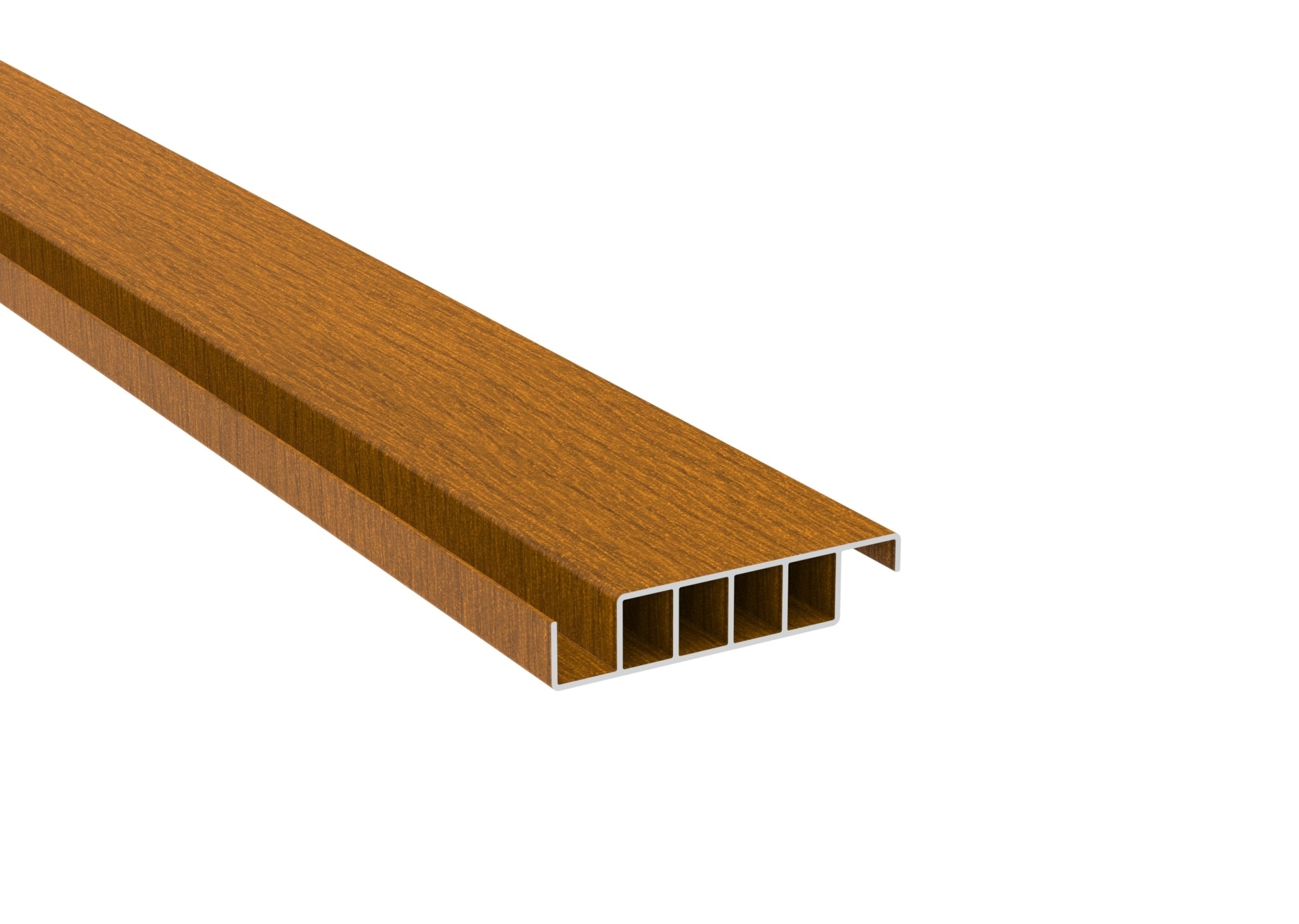 Zaunfuellung Aluminium 20 x 95 mm 2400 mm Holzdekor Gold Eiche-89.FGSWS20X952400W03