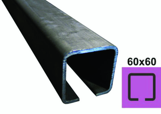 Laufschiene Stahl roh 60 x 60 x 4 mm L = 3000 mm-89-11H0260X60FE3000-A.4
