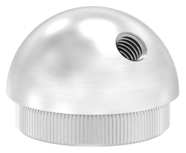 Bouchon semi-circulaire avec M8 45° pour Ø 42,4x2,6 mm V2A matériau plein