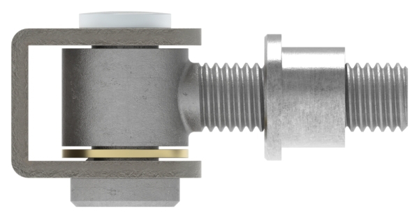 Charnière M12 | réglable | soudable | acier (brut) S235JR