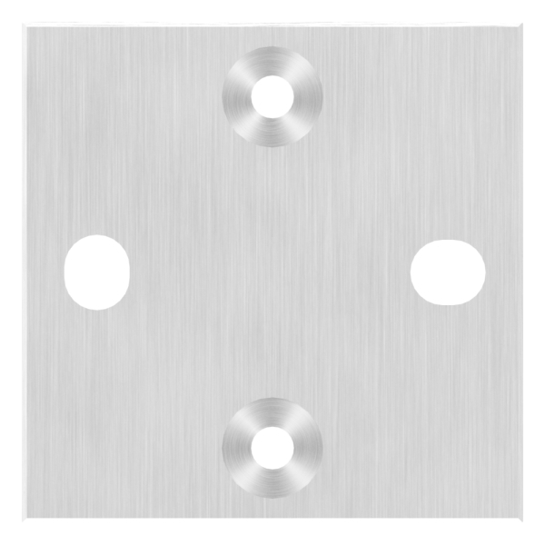 Plaque d'ancrage, 100 x 100 x 8mm avec chanfrein