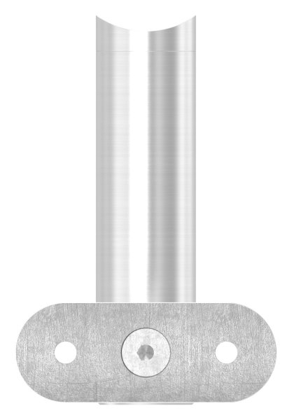 Support de main courante réglable en hauteur et plaque de maintien pour Ø 42,4 mm V2A