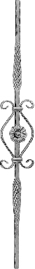 Zierstab - Laenge- 900 mm - Material- 12x12 mm geschmiedet - Stahl S235JR- roh-30-1135.8