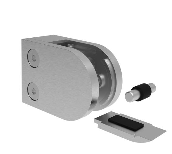 Glasklemme - Masse- 63x45x30 mm - fuer Anschluss- flach - V2A inkl- Bodensicherung-18-2500-A-P.4