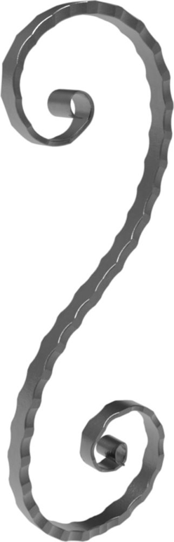 Meisterbarock - Masse- 140x390 mm - Material- 16x8 mm - Stahl S235JR- roh-30-1773.8