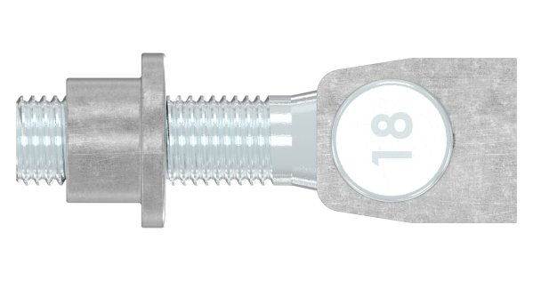 Charnière M18 | réglable | soudable | acier (brut) S235JR