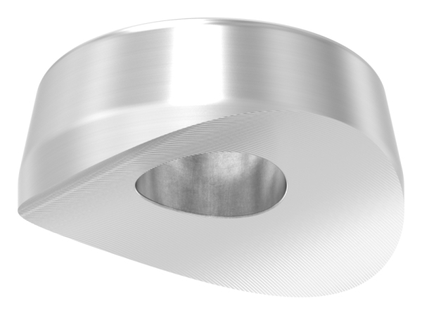 Pièce de compensation pour tube 33,7mm, Ø 18mm, avec trou 7mm, V2A