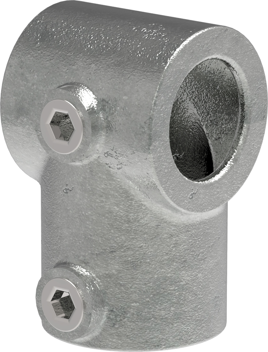 Rohrverbinder T-Stueck kurz Ø 33-7 mm -1- - 42-4 mm -1 1-4- - Temperguss verzinkt - 101B34-C42-101B34-C42