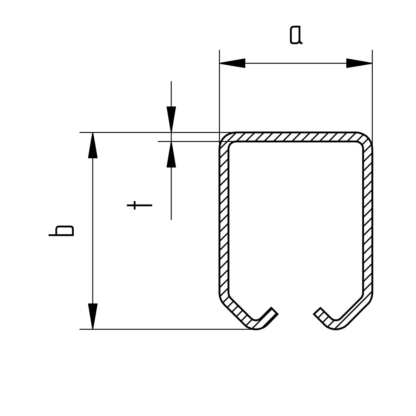 Laufschiene Edelstahl V2A 42 x 54 x 2-5 mm L=6000 mm fuer Schiebetore-89-11H81842X546000-A.4