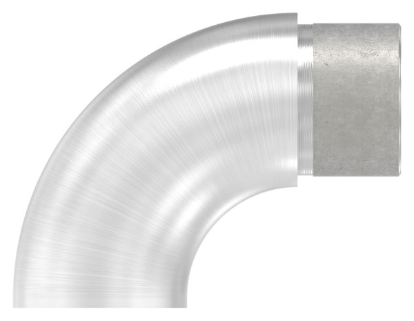 Embout 90° plat, pour tube rond Ø 33.7x2.0 mm V2A