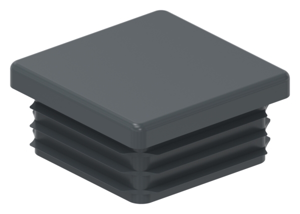 Einsteckkappe Kunststoff fuer Quadratrohr 40 x 40 mm- Wandstaerke 1-0–3-0 mm- RAL 7016-88-11178-40X40.A