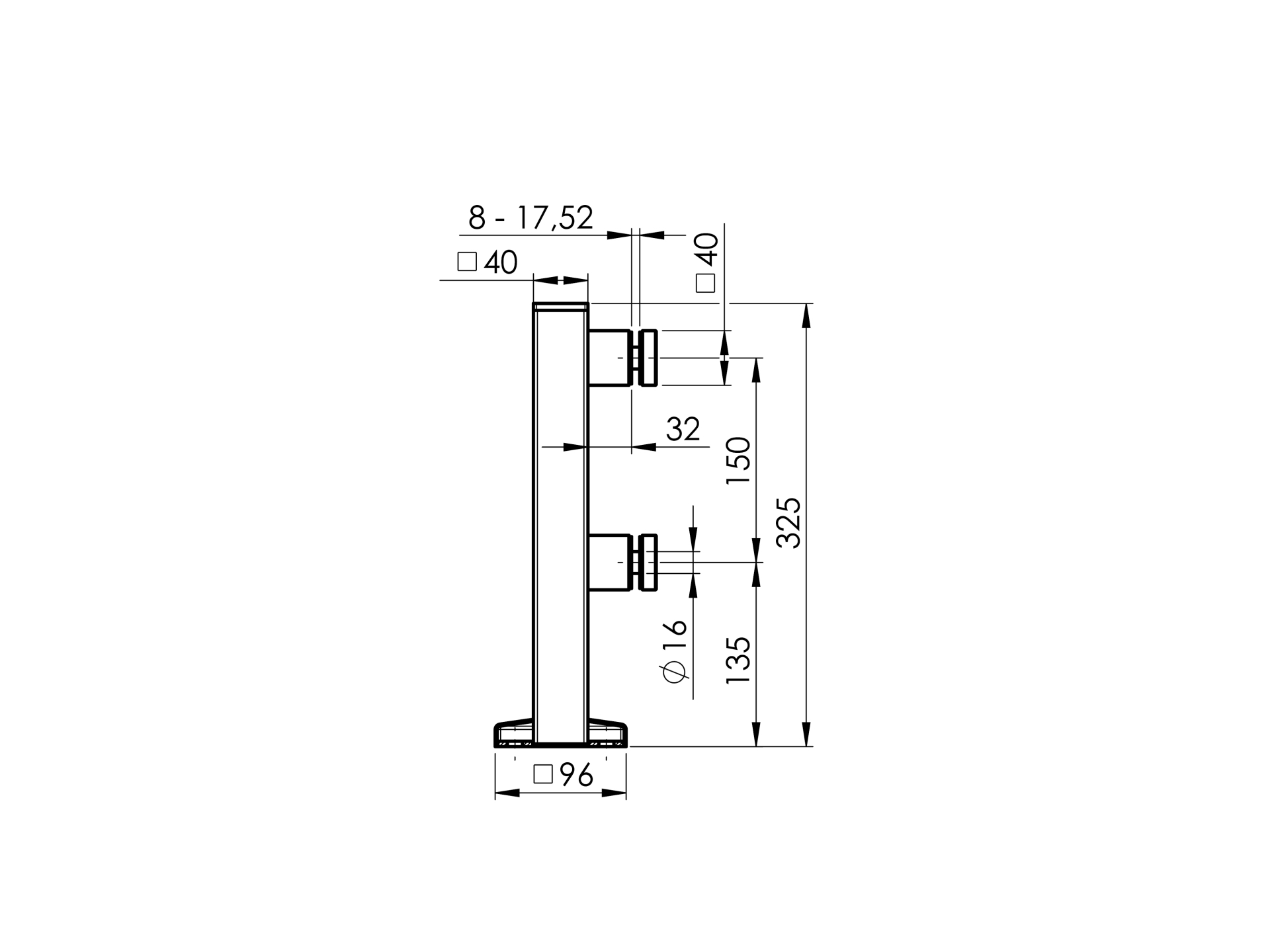 Glaszapfen Edelstahl AISI 304 satiniert fuer Glasgelaender-89-11A6400040-A.4