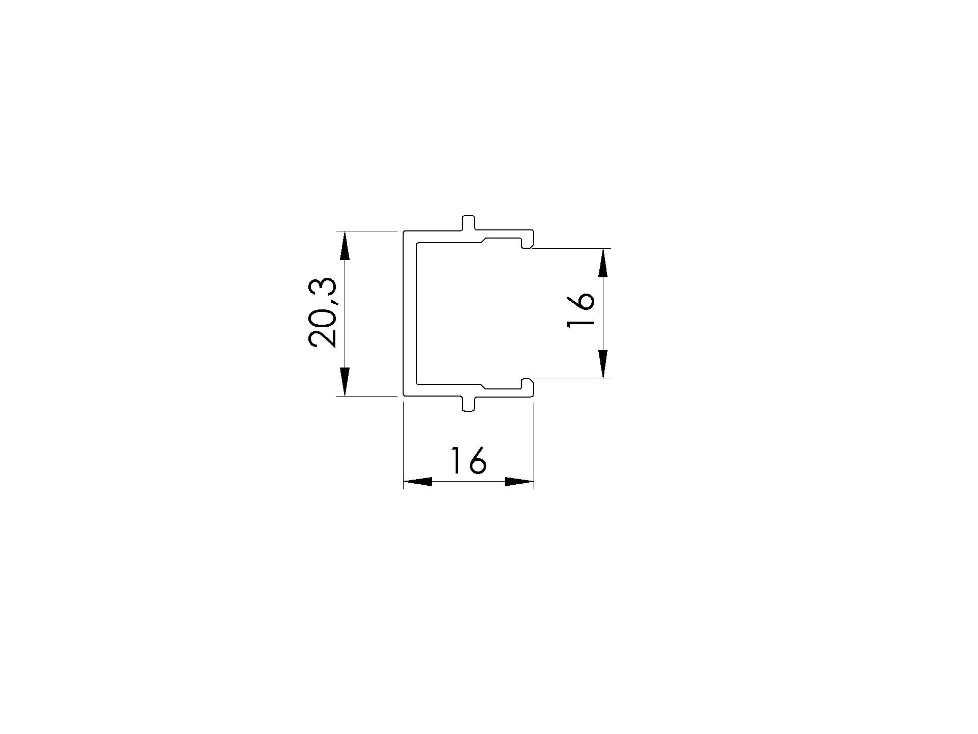 Abdeckleiste Aluminium 20 x 16 mm 1-85 m Anthrazit RAL 7016 strukturiert-89.FGPC20X161850R7016