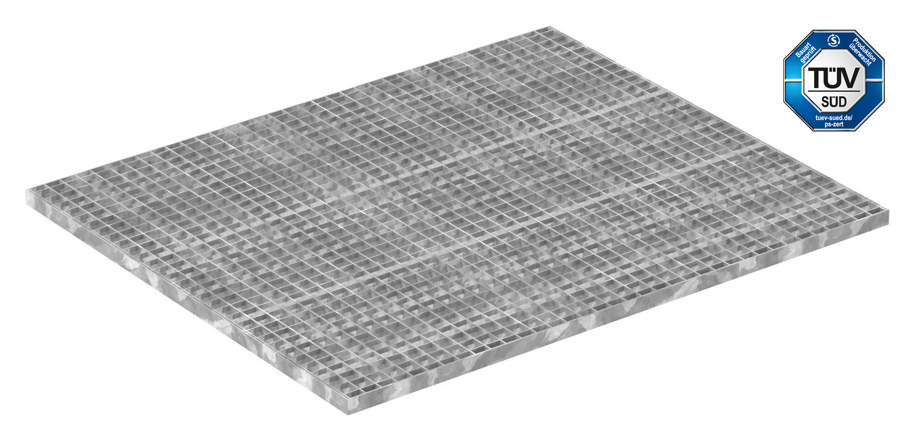 Industrie-Gitterrost - Masse- 1000x1200 mm; 30-30 mm; 30-3 mm - S235JR -St37-2- im Vollbad feuerverzinkt-21-10012030303.7