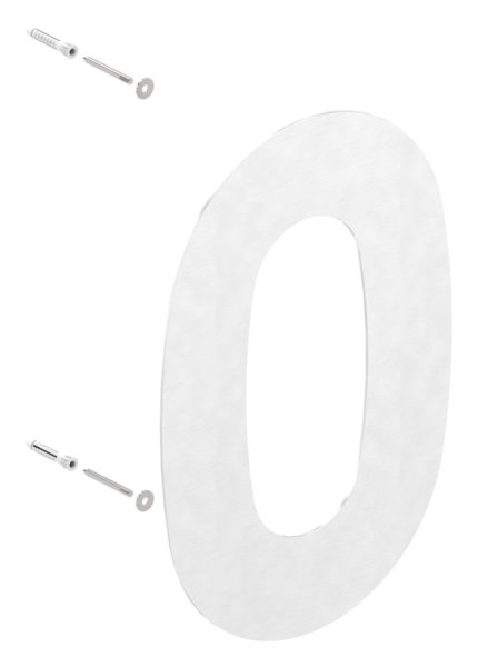 Numéro de maison 0 | grand | Dimensions : 200 mm x 300 mm | V2A
