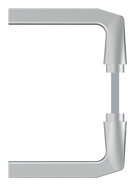 Paire de béquilles de porte en aluminium droites avec axe de béquille galvanisé