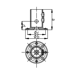 Rohrverbinder - Fussplatte Rund - 131KFD48 - 48-3 mm - 1 1-2- - Feuerverzinkt u. Elektrogalvanisiert-131KFD48