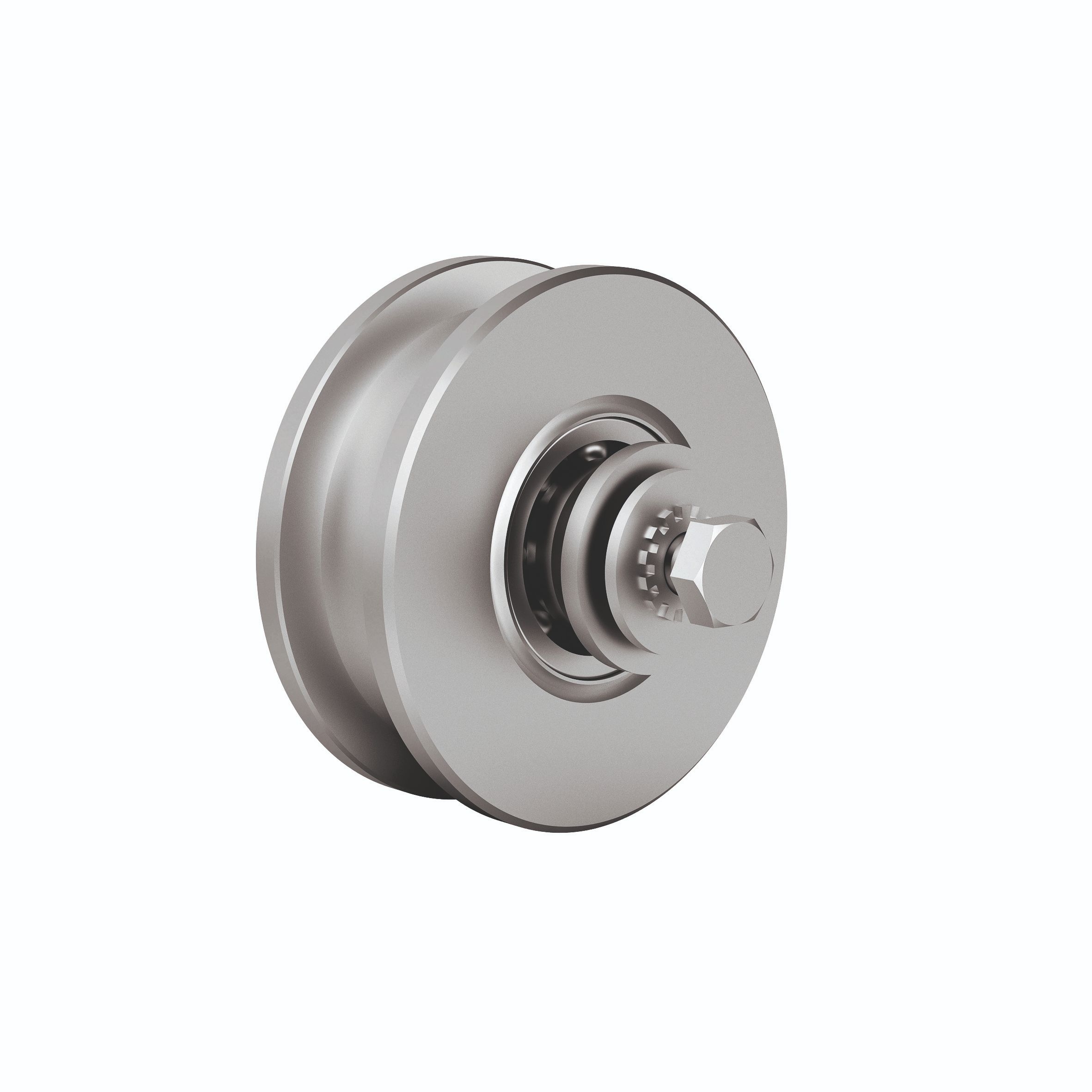 Stahlrolle unten Schiebetor MEA verzinkt Ø 55 mm 250 kg-Rolle 10337632-60-0198.7