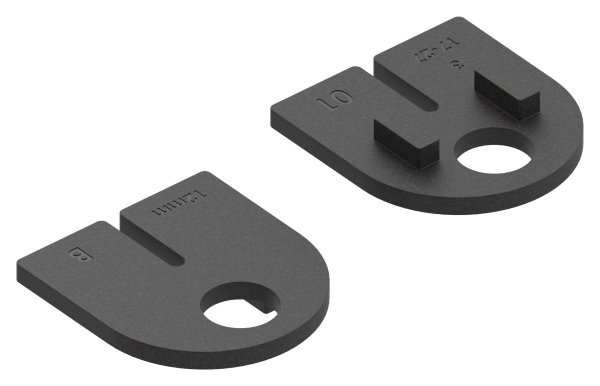 1 Paar Gummis zu Glasklemme 63x45x30 mm AbZ fuer 12 mm Glas ESG-10-2415ABZ.0