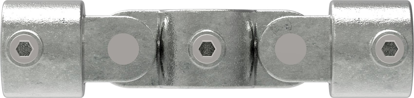 Rohrverbinder Gelenkstueck doppelt 180° Ø 26-9 – 60-3 mm - Temperguss verzinkt - 167-167