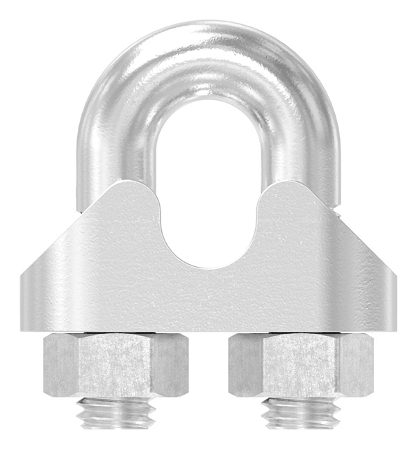 Collier de serrage pour câble d'acier | pour câble Ø : 5 mm | filetage : M5 | V4A