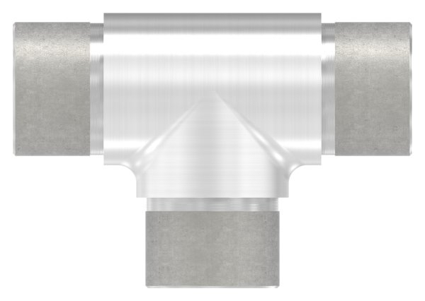 T-Stueck V2A fuer Rohr Ø 33-7 x 2-0 mm egal zum Stecken-11-3675.4